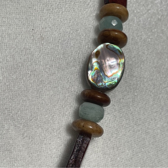 Statement Necklace Abalone Shell Beach Boho Pendant - Picture 11 of 14